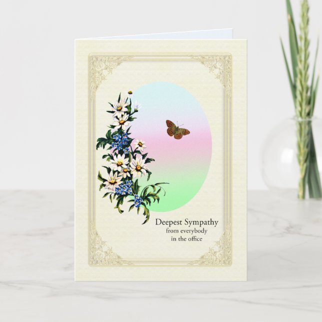 Carte Sympathie sur la perte de nous Toutes les fleurs e (Devant)