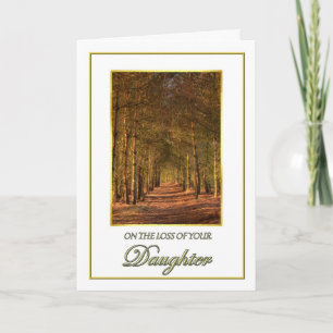 Carte Sympathie sur la perte de votre fille Pine Path Ca