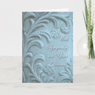 Carte Sympathie sur le divorce, Formes Plantes bleues, F