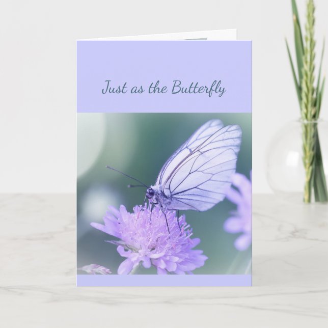 Carte Sympathie Tout comme le papillon Votre Bien Aimé.. (Devant)