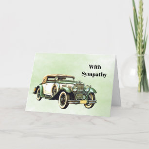 Carte Sympathie vintage à l'aquarelle verte