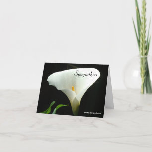 Carte Sympathies - Calla Lily Card