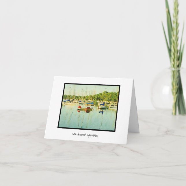 Carte Sympathies profondes Bateaux à voile sur le lac Ha (Devant)