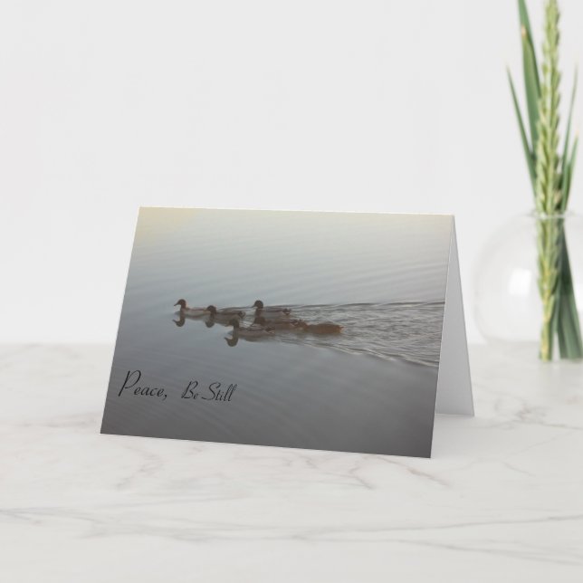 Carte Sympathique Canards Paisibles Inspirants Ond (Devant)