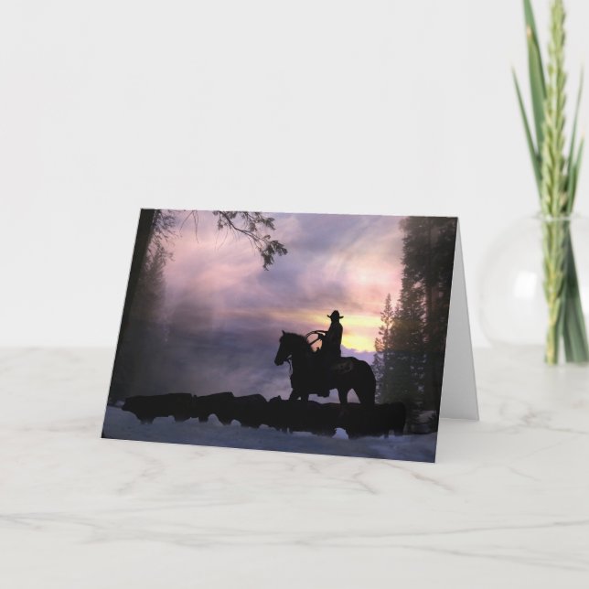 Carte Sympathique Cowboy (Devant)