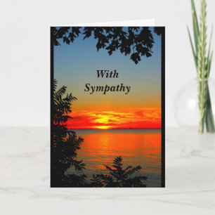 Carte Sympathique du coucher de soleil du lac