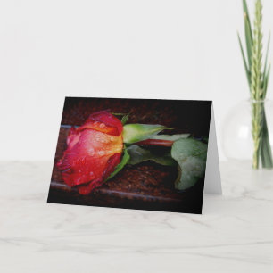 Carte Sympathique "Rose commémoratif"