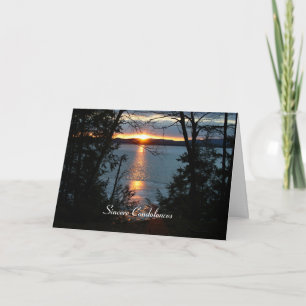 Carte Sympathique Sunset Over Forest Lake