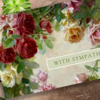 Sympathy Antique Roses Désolé Pour Votre Perte