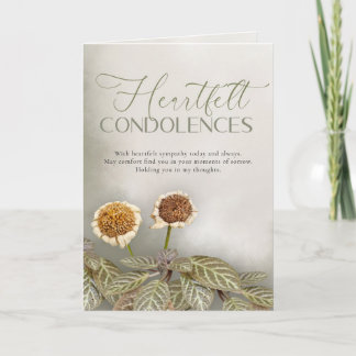 Carte Sympathy Card with Customizable Message 