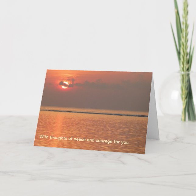 Carte Sympathy Card - with thoughts of peace (Devant)