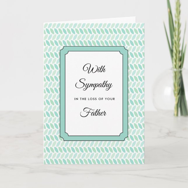 Carte Sympathy Condolences for Father ou Anyone Greeting (Devant)