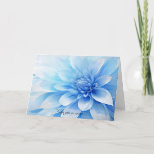 Carte Sympathy Floral bleu