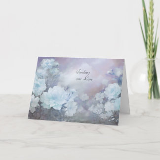 Carte Sympathy Floral bleu Envoyer notre amour