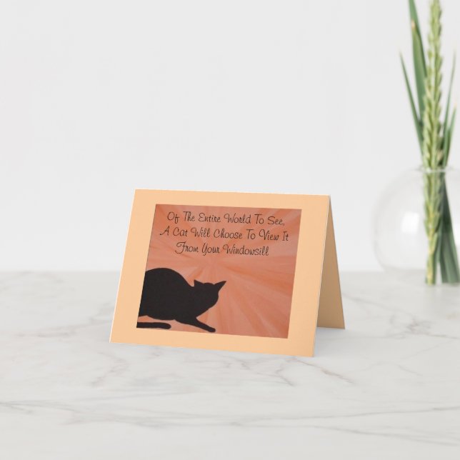 Carte Sympathy pour animaux - Chat (Devant)