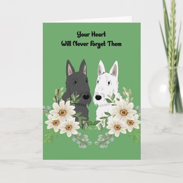Carte Sympathy pour animaux de compagnie Black and (Devant)