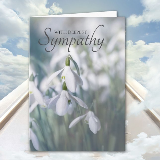Carte Sympathy Snowdrops (Créateur téléchargé)