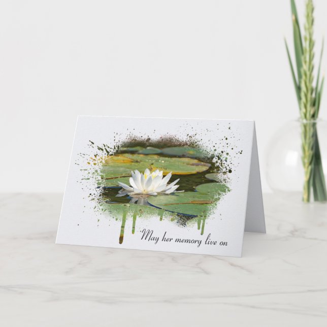 Carte Sympathy Water Lily Abstrait (Devant)