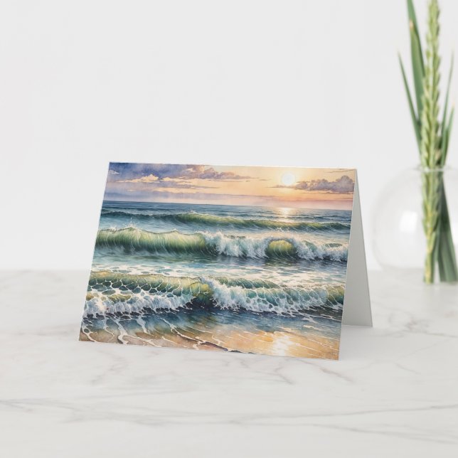 Carte Sympathy Watercolor Sunrise (Devant)