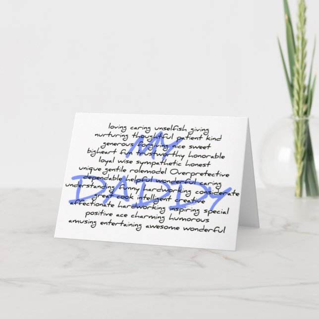 Carte Synonymes Pour Papa (Devant)