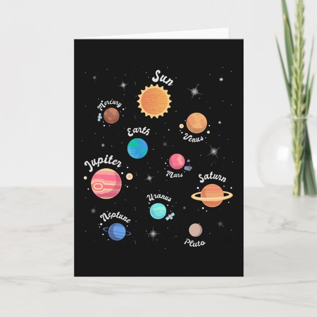 Carte Système solaire des enfants planètes connaissance  (Devant)