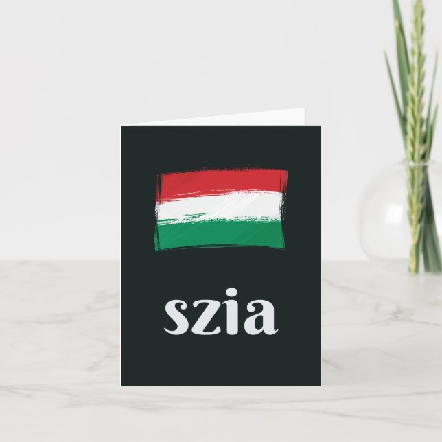 Carte Szia (Bonjour en hongrois) Hongrie (Devant)