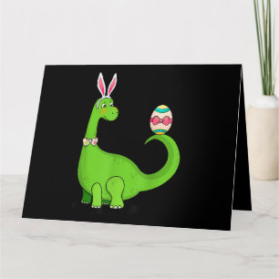 Carte T Rex Bunny Pâques Funny Dinosaur Oeufs Garçons En