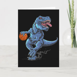 Carte T-Rex dinosaure drôle jouant avec un amoureux de j