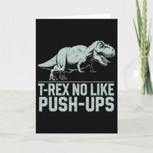 Carte T-rex drôle n'aime pas les pompes Gym Salle de spo