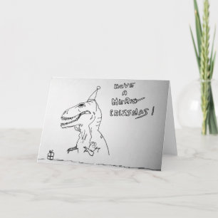 Carte T Rex Hates Ouverture Présentations Noël
