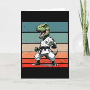 Carte T.rex Karate Gi Ceintures Noires Posture Puissante