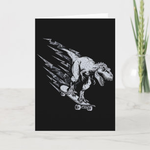 Carte T-Rex planche à roulettes vitesse éclair féroce 