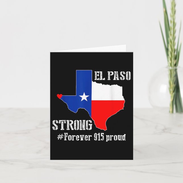 Carte T Shirt 915 Fier de El Paso Fort (Devant)
