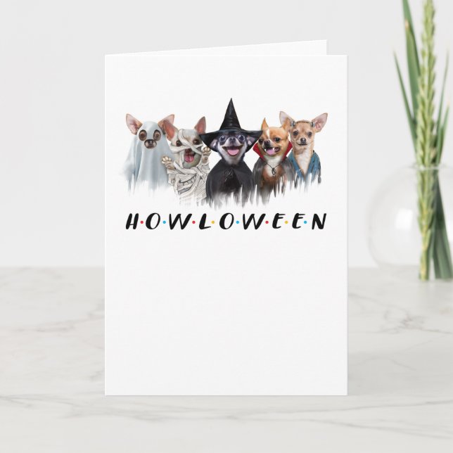 Carte t-shirt chihuahua chihuahua coutume halloween (Devant)