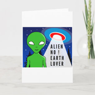 Carte T Shirt Drôle Alien Amant Pas De Terre Alien
