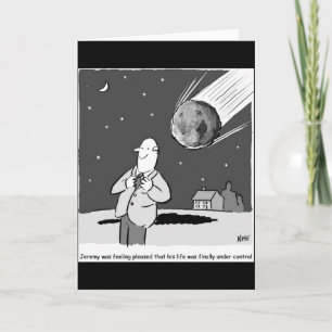 Carte T Shirt drôle de désastre de météore frappant la T