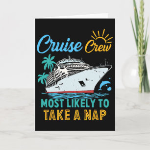 Carte T-shirt drôle de l'équipage de croisière en famill