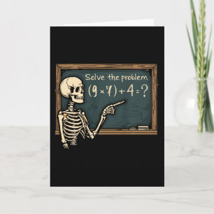 Carte T-shirt drôle squelette Halloween blague 67 Meme B