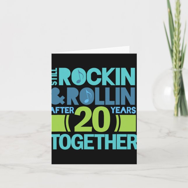Carte T-shirt du 20e anniversaire 20 ans ensemble Couple (Devant)