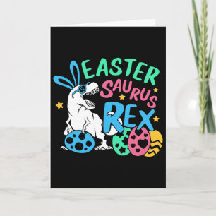 Carte T-shirt Easter Sausaurus T-Rex, Lapin de Pâques Mi