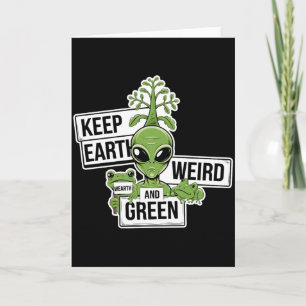 Carte T Shirt Gardez La Terre Étrange Et Verte
