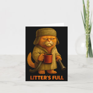Carte T-shirt parodique chat de Litter plein