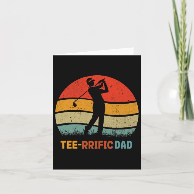 Carte T-shirt pour papa golfeur de la fête des pères gol (Devant)