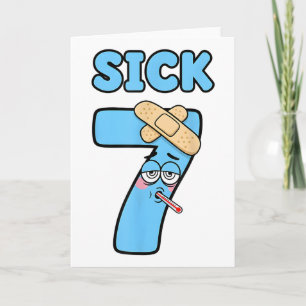 Carte T-shirt Sick Seven Meme 67 Six Seven jeu de mots d