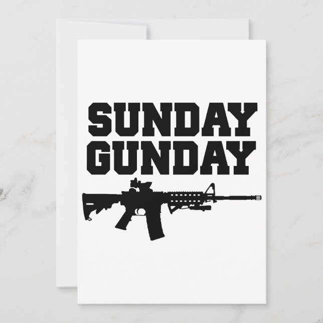 Carte t-shirts d'arme du dimanche (Devant)