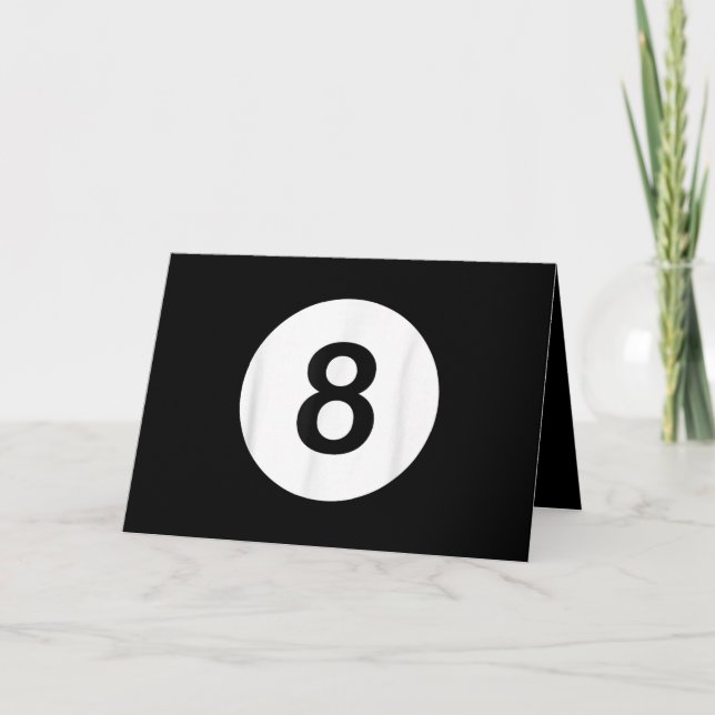 Carte T-shirts de salle de billard 8 Ball, cadeau pour a (Devant)