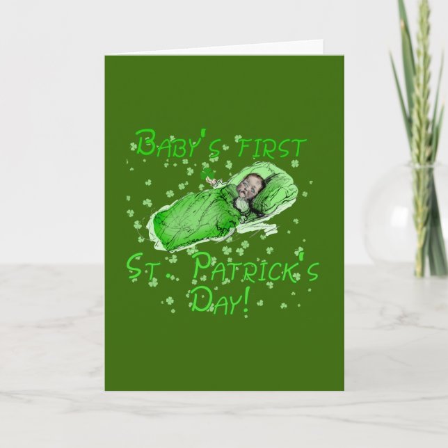 Carte T-shirts du jour de premier St Patrick du bébé (Devant)