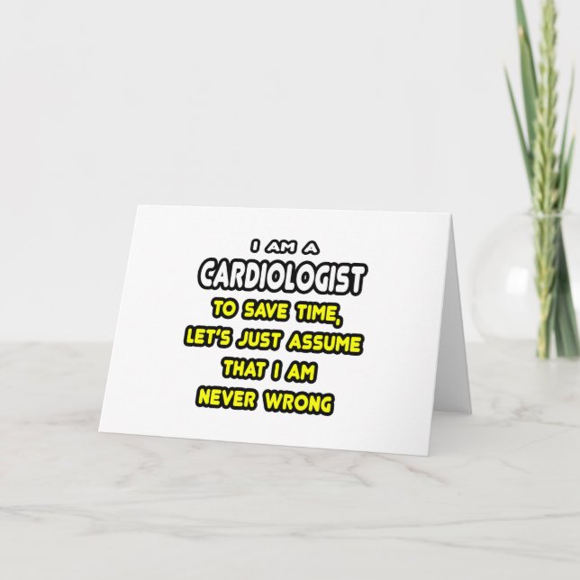 Carte T-shirts et cadeaux cardiologistes amusants (Devant)