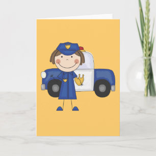 Carte T-shirts et cadeaux d'agente de police féminine