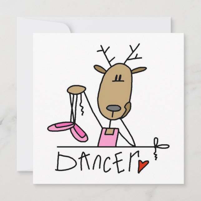 Carte T-shirts et cadeaux Dancer Reindeer (Devant)